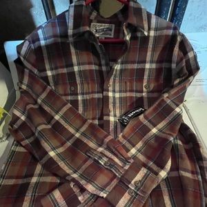 Brand beware brown plaid  shirt/ jacket
